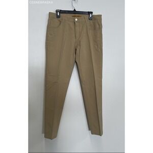 Enzo Denim Khaki Beige Mens Casual Straight Leg Dress Pants - Size 34x29